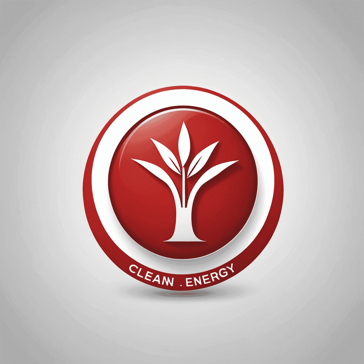 Clean Energy company logo in red and white