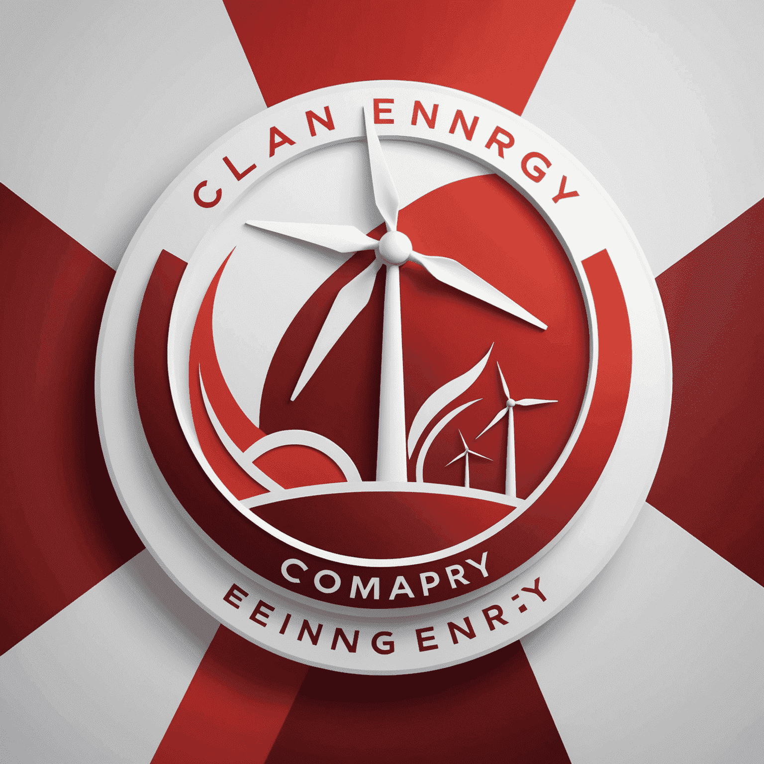 Clean Energy company logo in red and white