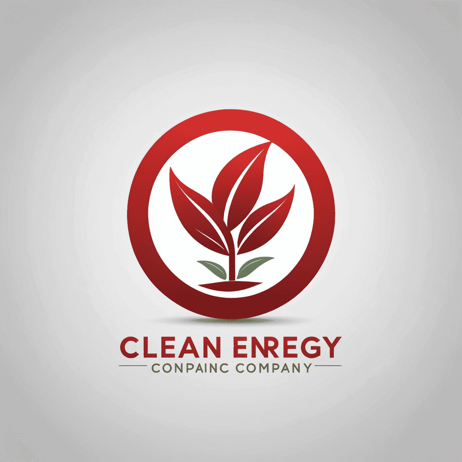 Clean Energy company logo in red and white