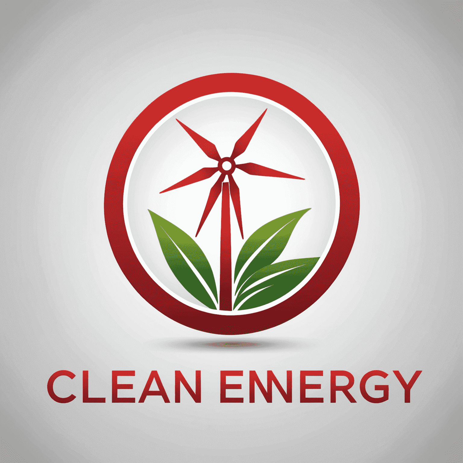 Clean Energy company logo in red and white