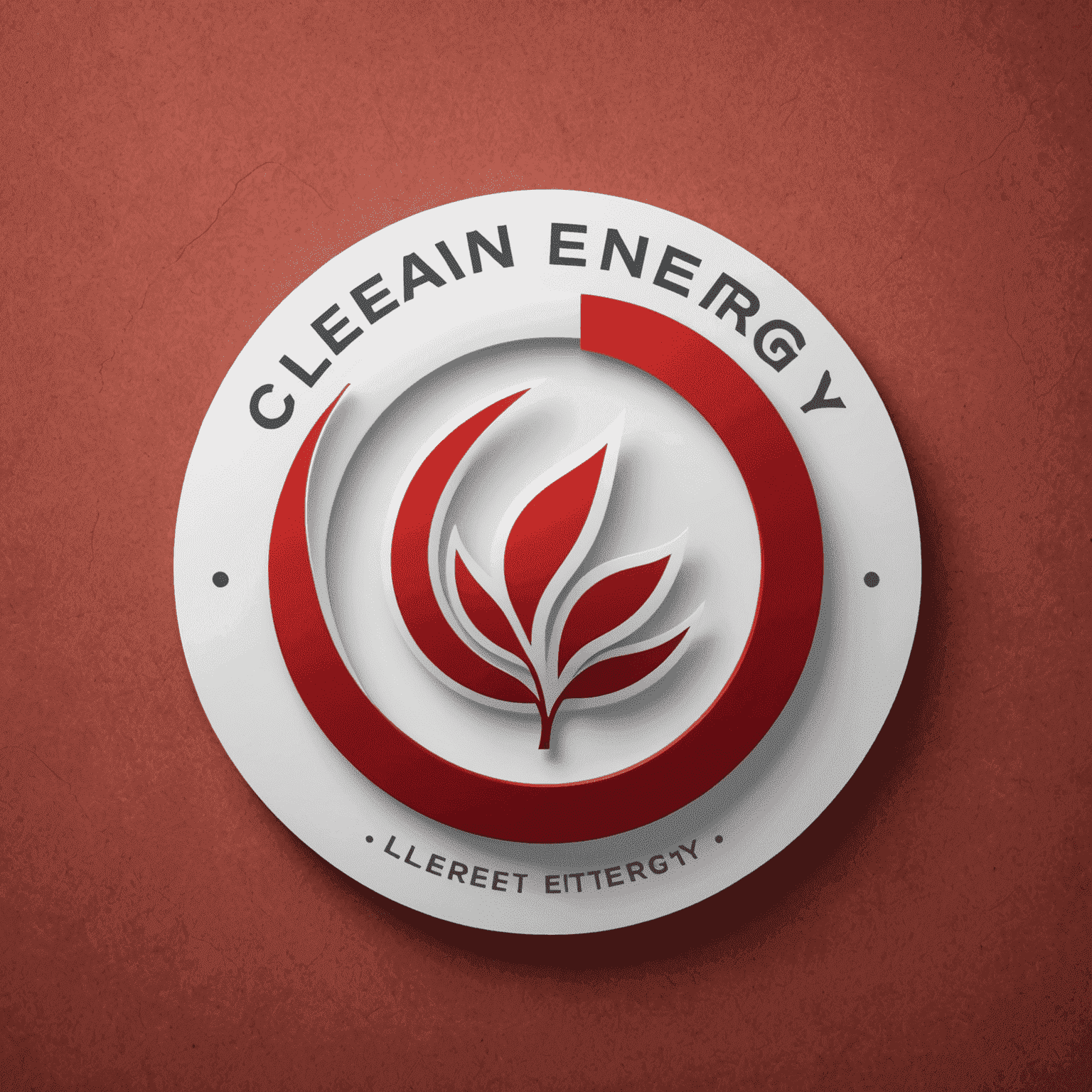 Clean Energy company logo in red and white