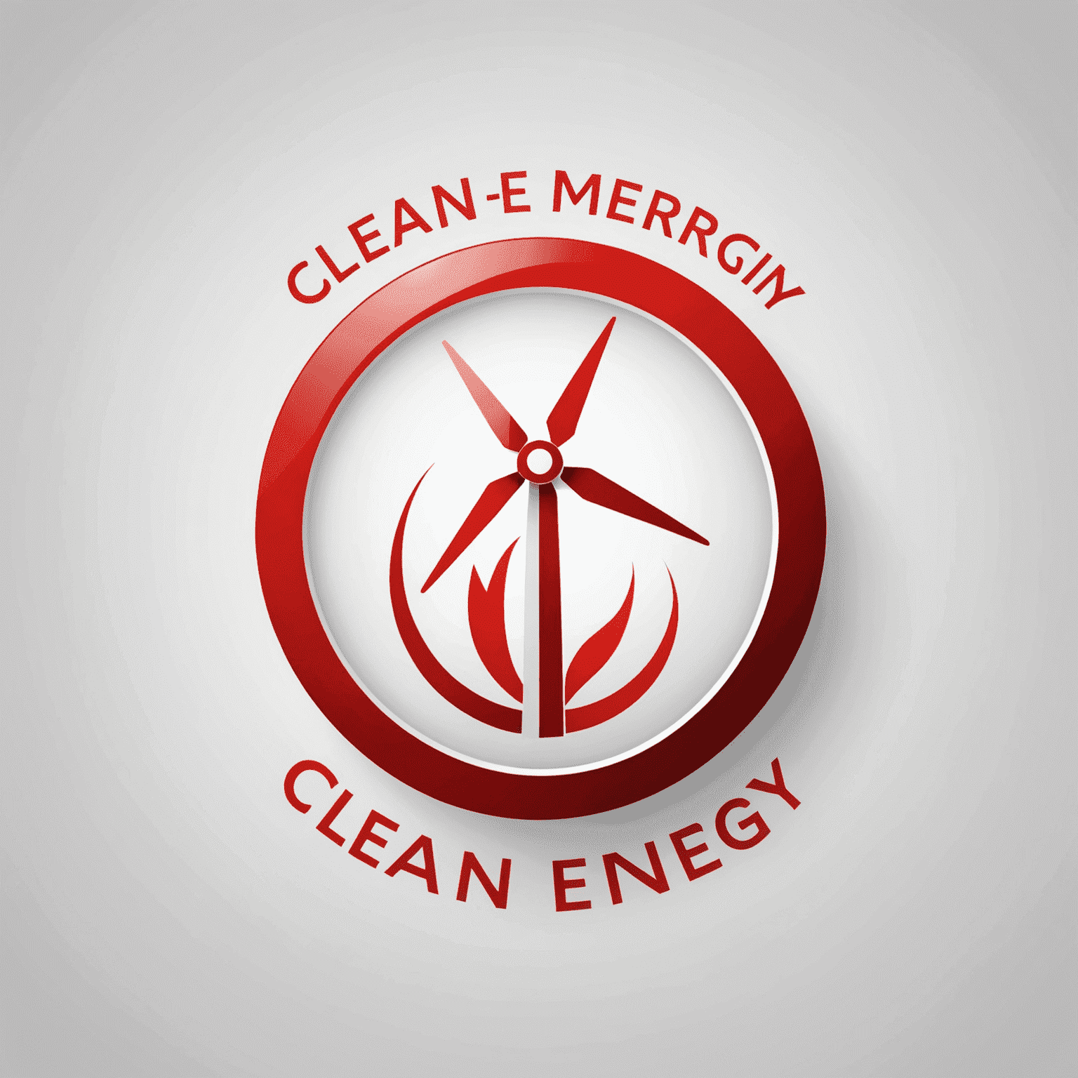 Clean Energy company logo in red and white